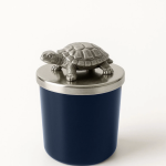 KAPLUMBAĞA KAPAKLI LACİVERT BARDAKLI OKYANUS KOKULU MUM