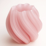 PEMBE DALGA BURGU MODELLİ KOKUSUZ MUM