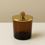 VENA KAHVERENGİ BARDAKLI YUVARLAK KAPAKLI YASEMİN KOKULU MUM