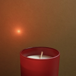 VENA KAHVE KOKULU KIRMIZI BARDAKLIK MUM